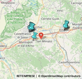 Mappa 56028 San Miniato PI, Italia (6.6575)