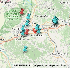 Mappa Via delle Casine, 56028 San Miniato PI, Italia (6.93308)