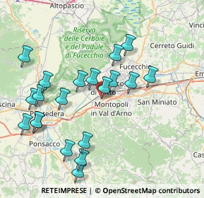 Mappa Via Enrico Mattei, 56020 Montopoli in Val D'arno PI, Italia (8.426)