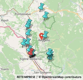 Mappa Via Fornacina, 50066 Reggello FI, Italia (7.4855)