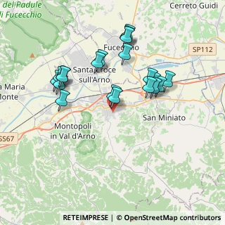 Mappa Via Guglielmo Pepe, 56028 San Miniato PI, Italia (3.734)