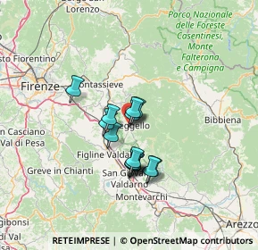 Mappa Via Massimiliano Guerri, 50066 Reggello FI, Italia (9.57643)
