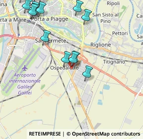 Mappa Via di Tegulaia, 56124 Pisa PI, Italia (2.91588)