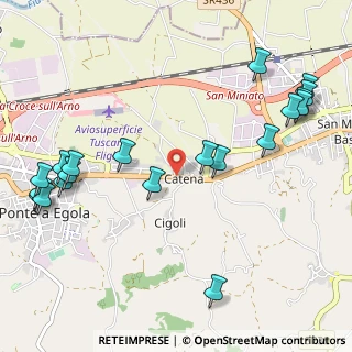 Mappa Via Giuseppe Gori, 56028 San Miniato PI, Italia (1.3805)