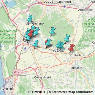 Mappa Via Aurelio Nicolodi, 56021 Cascina PI, Italia (6.11125)