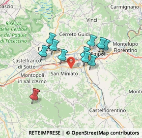 Mappa Via Sasso, 56028 San Miniato PI, Italia (5.87818)