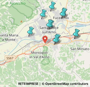 Mappa Via San Lorenzo, 56028 San Miniato PI, Italia (3.92091)