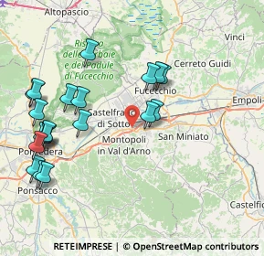 Mappa Via San Lorenzo, 56028 San Miniato PI, Italia (9.331)