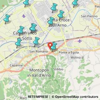 Mappa Via San Lorenzo, 56028 San Miniato PI, Italia (2.76167)
