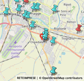 Mappa Via Novecchio n' 10 Loc. Ospedaletto, 56121 Pisa PI, Italia (2.564)