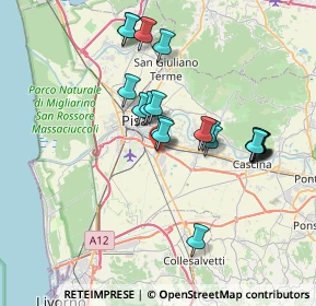 Mappa Via Francesco Squartini, 56121 Pisa PI, Italia (6.9515)