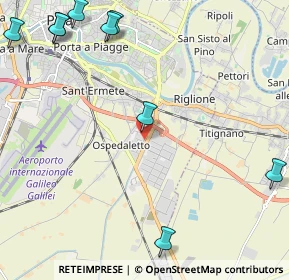 Mappa Via Francesco Squartini, 56121 Pisa PI, Italia (3.48583)