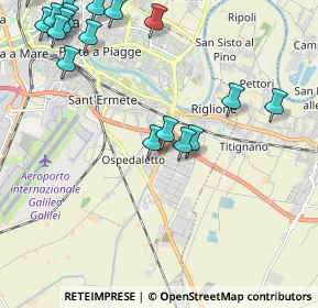 Mappa Via Francesco Squartini, 56121 Pisa PI, Italia (2.91158)