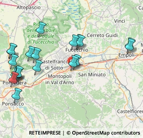 Mappa Via Eugenio Curiel, 56028 San Miniato PI, Italia (9.9805)