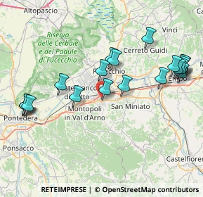 Mappa Via Eugenio Curiel, 56028 San Miniato PI, Italia (9.1255)