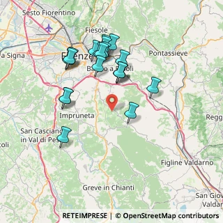 Mappa Via di Castel Ruggero, 50012 Bagno a Ripoli FI, Italia (7.398)