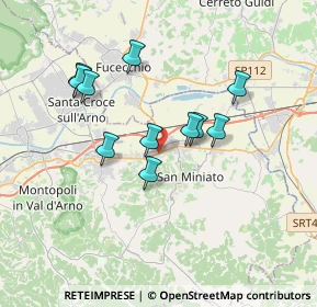 Mappa Via Aristide Gabelli, 56028 San Miniato PI, Italia (3.17455)