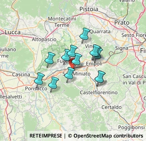 Mappa Via Aristide Gabelli, 56028 San Miniato PI, Italia (9.68385)