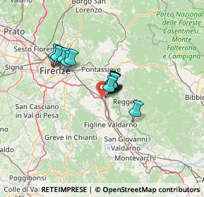 Mappa Via Vecchi Poderi, 50064 Figline e Incisa Valdarno FI, Italia (9.05571)
