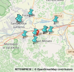 Mappa Via Camillo Benso Conte di Cavour, 56028 San Miniato PI, Italia (3.20818)