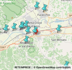 Mappa Via Fratelli Rosselli, 56028 San Miniato PI, Italia (4.81154)