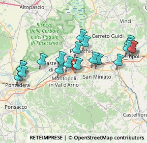 Mappa Via Fratelli Rosselli, 56028 San Miniato PI, Italia (7.9045)