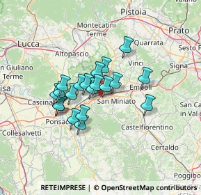 Mappa Via Fratelli Rosselli, 56028 San Miniato PI, Italia (9.9965)