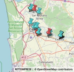 Mappa Via Sant Ilario sud, 56121 Cascina PI, Italia (6.8925)