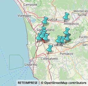 Mappa Via Sant Ilario sud, 56121 Cascina PI, Italia (9.77154)