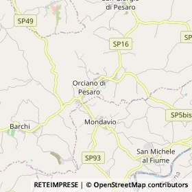 Mappa Orciano di Pesaro