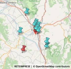 Mappa Via delle Margherite, 06034 Foligno PG, Italia (4.98818)