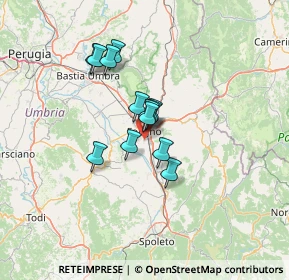 Mappa Via delle Margherite, 06034 Foligno PG, Italia (9.44692)