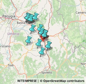 Mappa Via delle Margherite, 06034 Foligno PG, Italia (10.51368)