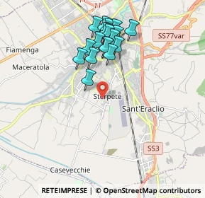 Mappa Via delle Margherite, 06034 Foligno PG, Italia (1.86211)
