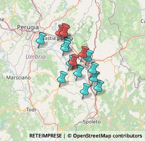 Mappa Via Casale Rondelli, 06031 Bevagna PG, Italia (9.66375)