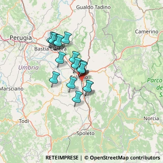 Mappa Via Ippolito Nievo, 06034 Foligno PG, Italia (11.02211)