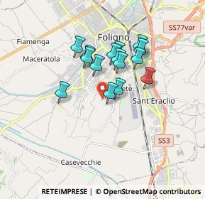 Mappa Via del Ponticello, 06034 Foligno PG, Italia (1.40133)