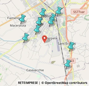 Mappa Via del Ponticello, 06034 Foligno PG, Italia (2.06364)