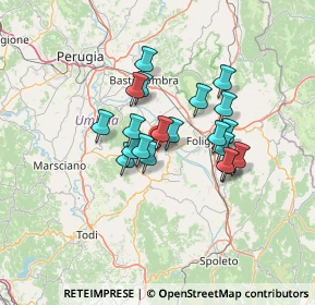 Mappa Via Maestà della Quattro Chiavi, 06031 Bevagna PG, Italia (10.384)