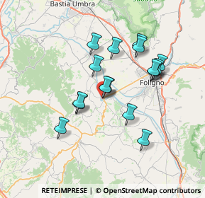 Mappa Via dei Forni, 06031 Bevagna PG, Italia (6.455)