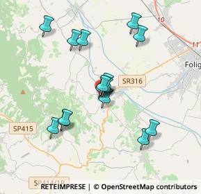 Mappa Via dei Forni, 06031 Bevagna PG, Italia (3.43)