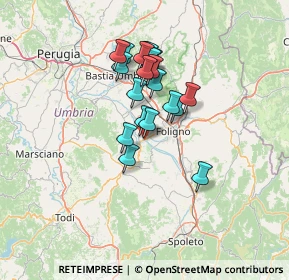 Mappa Via dell'Industria, 06031 Bevagna PG, Italia (10.854)