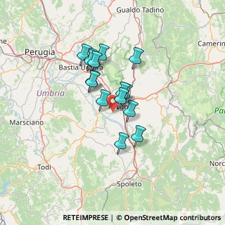 Mappa Via Perticanelli, 06034 Foligno PG, Italia (10.528)