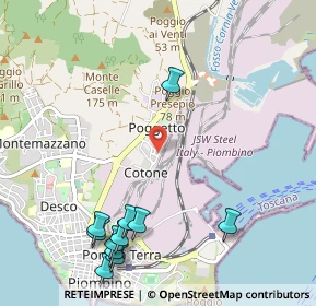 Mappa Borgata Cotone, 57025 Piombino LI, Italia (1.40818)