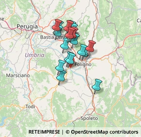 Mappa Via Cantagalli, 06031 Bevagna PG, Italia (10.9335)