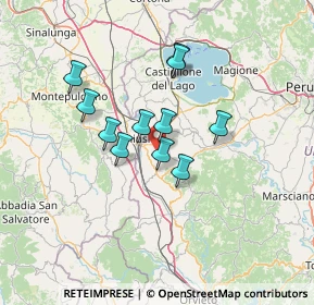 Mappa Via Caticciano, 06062 Città della Pieve PG, Italia (10.84636)