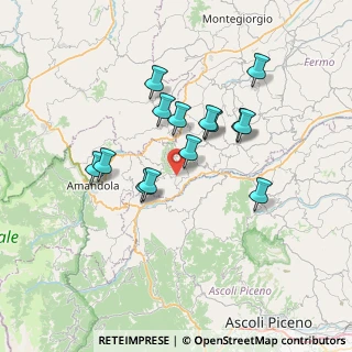 Mappa Via Roma, 63855 Montefalcone Appennino FM, Italia (6.27643)