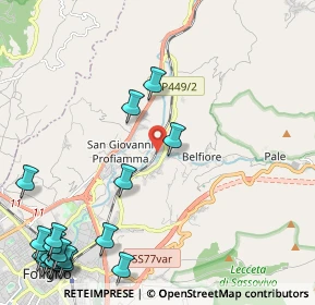 Mappa Via Scanzano, 06034 Foligno PG, Italia (3.438)