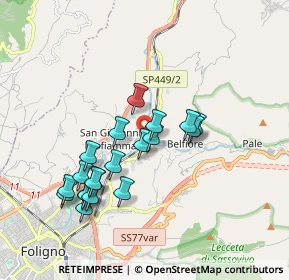 Mappa Via Scanzano, 06034 Foligno PG, Italia (1.7745)