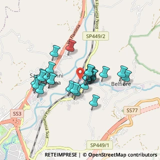 Mappa Via Scanzano, 06034 Foligno PG, Italia (0.71481)
